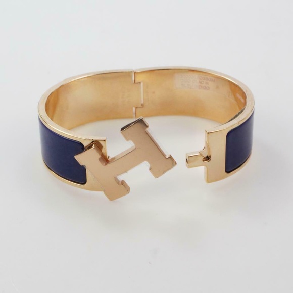Hermes Clic Clac H Bracelet Blue Indigo GM - Picture 7 of 7